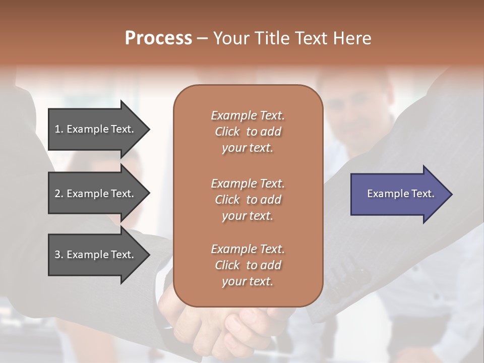 Young Handshake Businessman PowerPoint Template