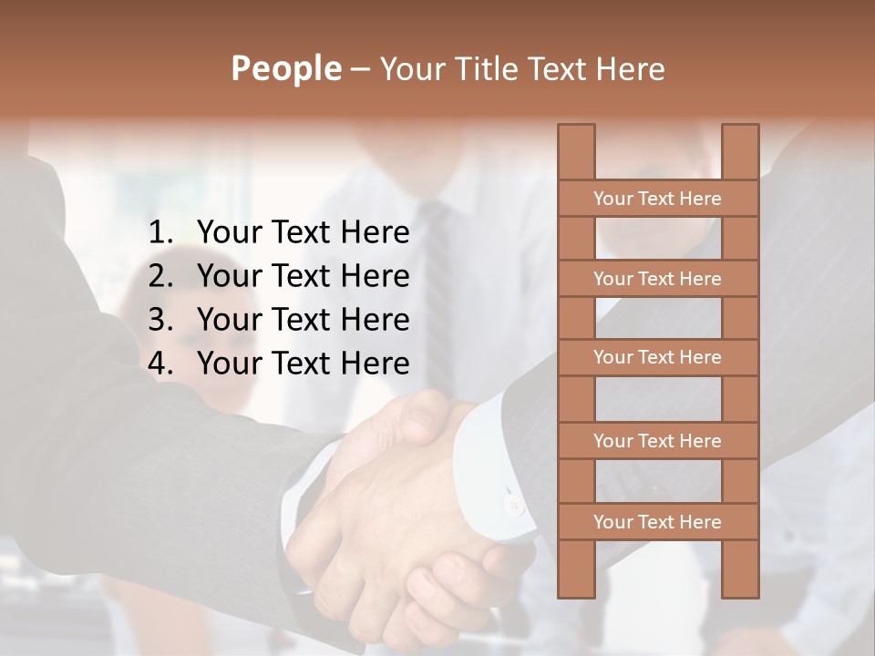 Young Handshake Businessman PowerPoint Template