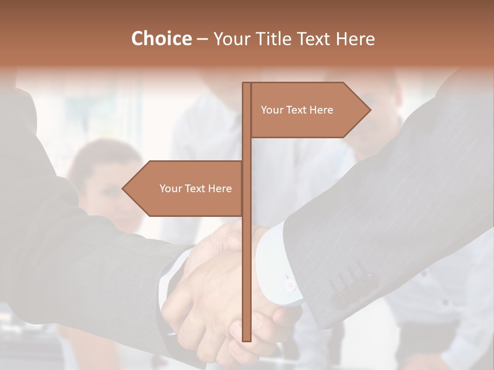 Young Handshake Businessman PowerPoint Template