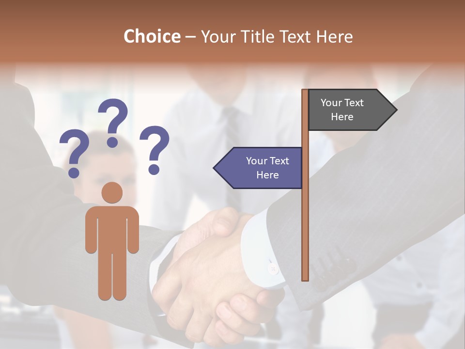 Young Handshake Businessman PowerPoint Template