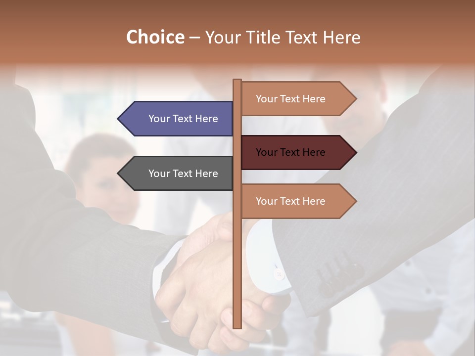 Young Handshake Businessman PowerPoint Template