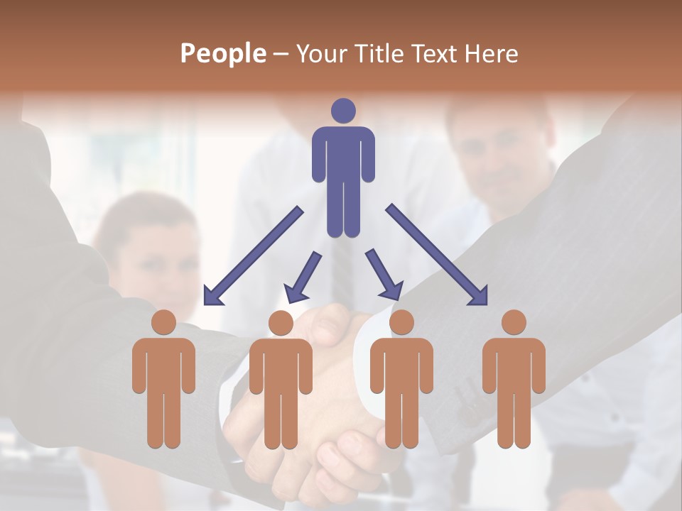 Young Handshake Businessman PowerPoint Template