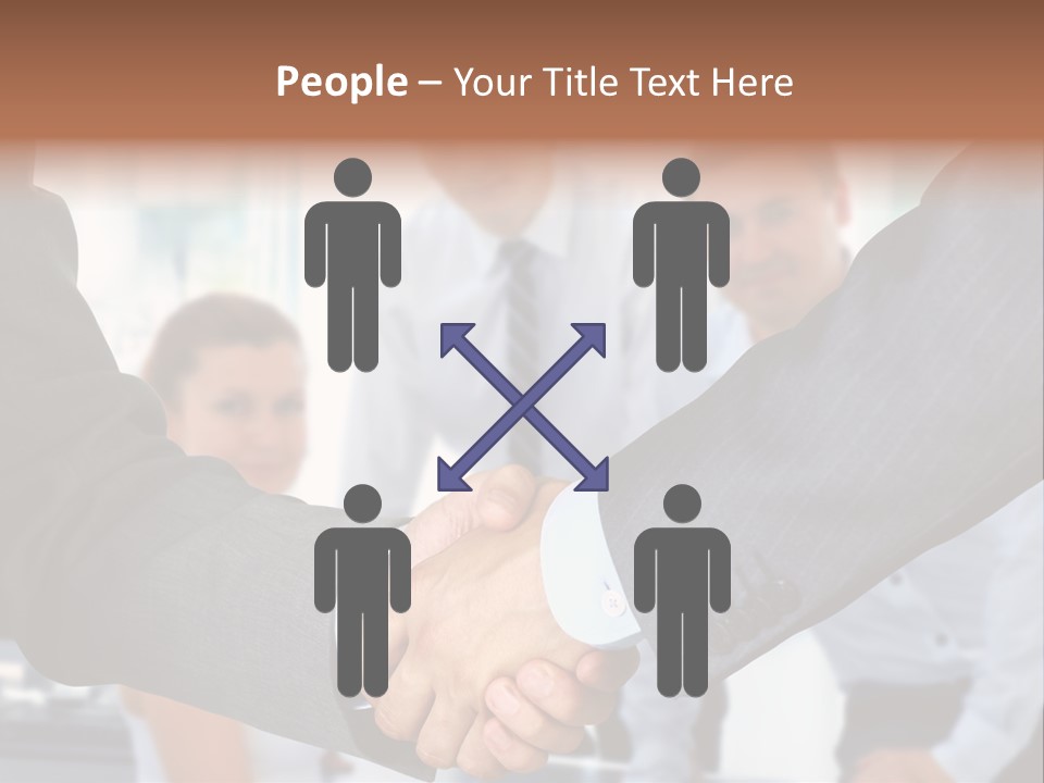 Young Handshake Businessman PowerPoint Template