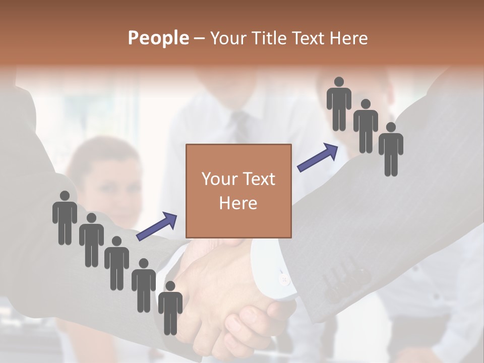 Young Handshake Businessman PowerPoint Template