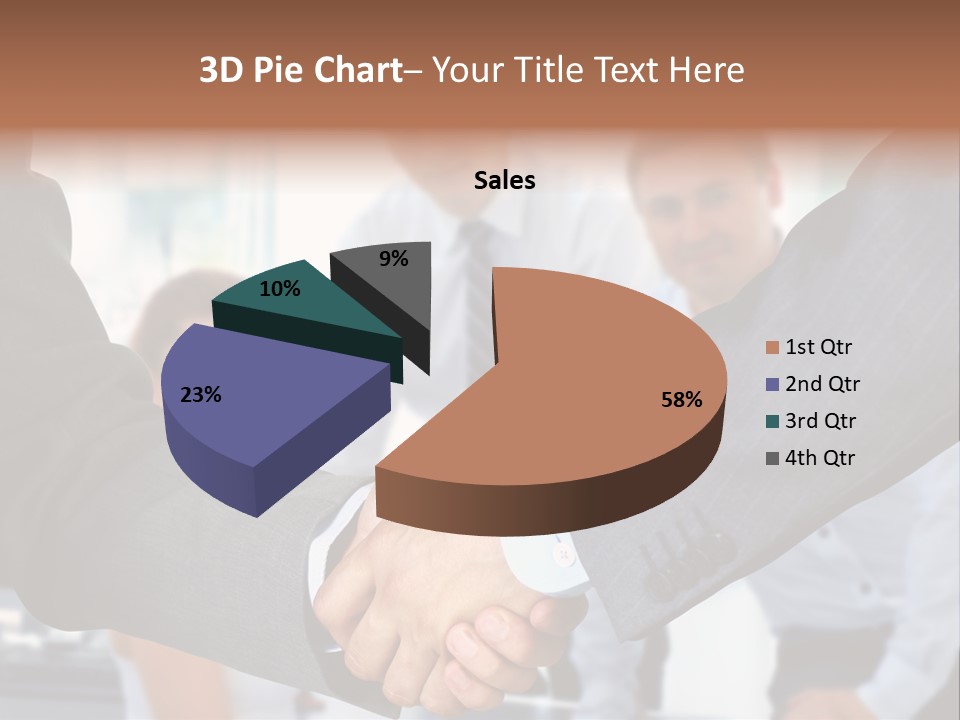 Young Handshake Businessman PowerPoint Template