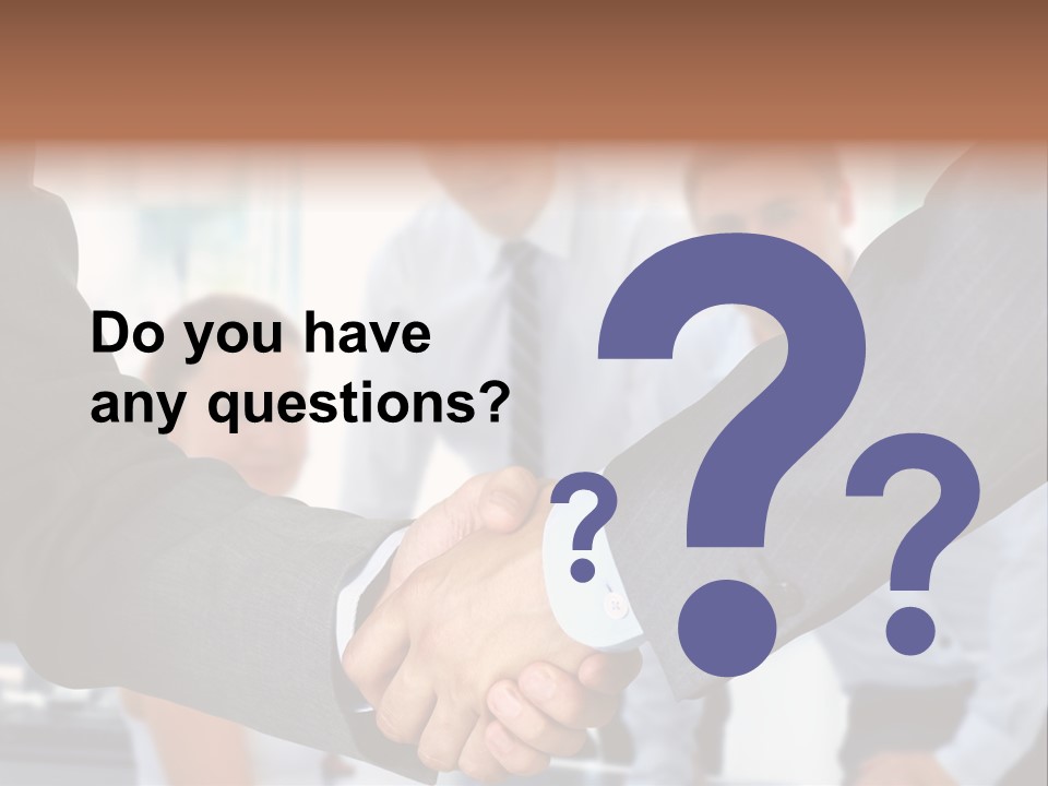 Young Handshake Businessman PowerPoint Template