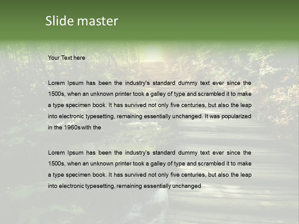 Fantasy Countryside Leaf PowerPoint Template