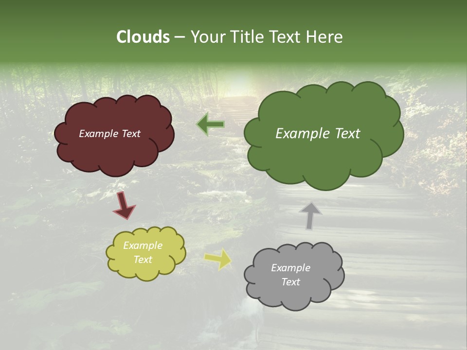 Fantasy Countryside Leaf PowerPoint Template