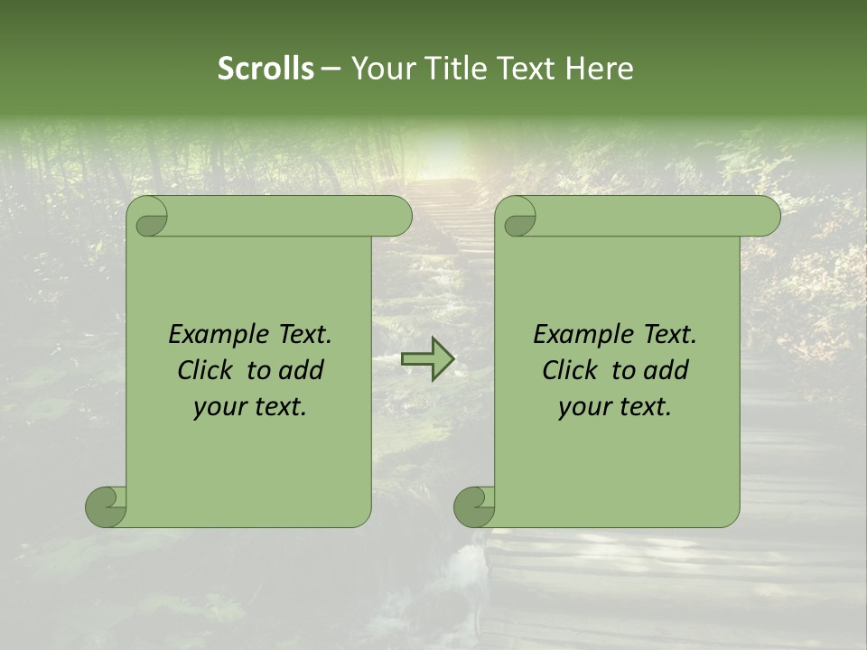Fantasy Countryside Leaf PowerPoint Template