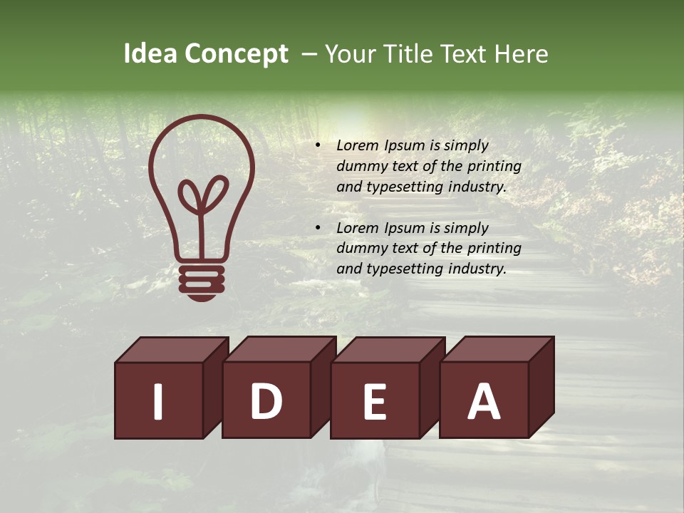 Fantasy Countryside Leaf PowerPoint Template