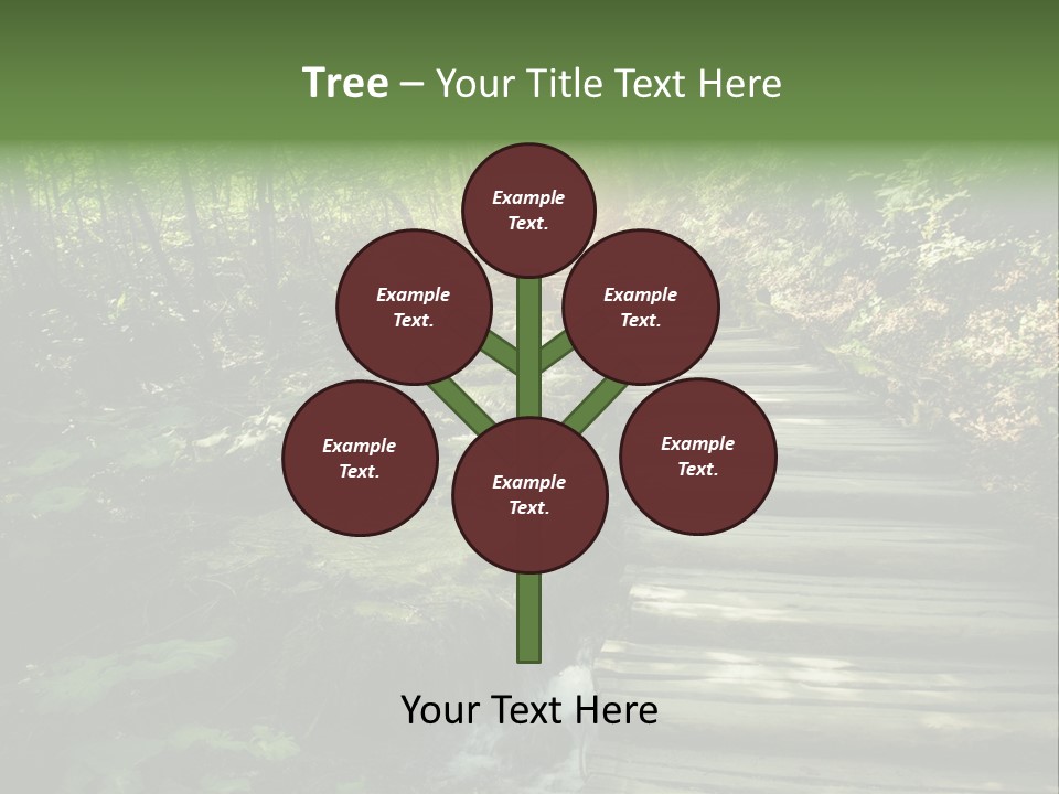 Fantasy Countryside Leaf PowerPoint Template