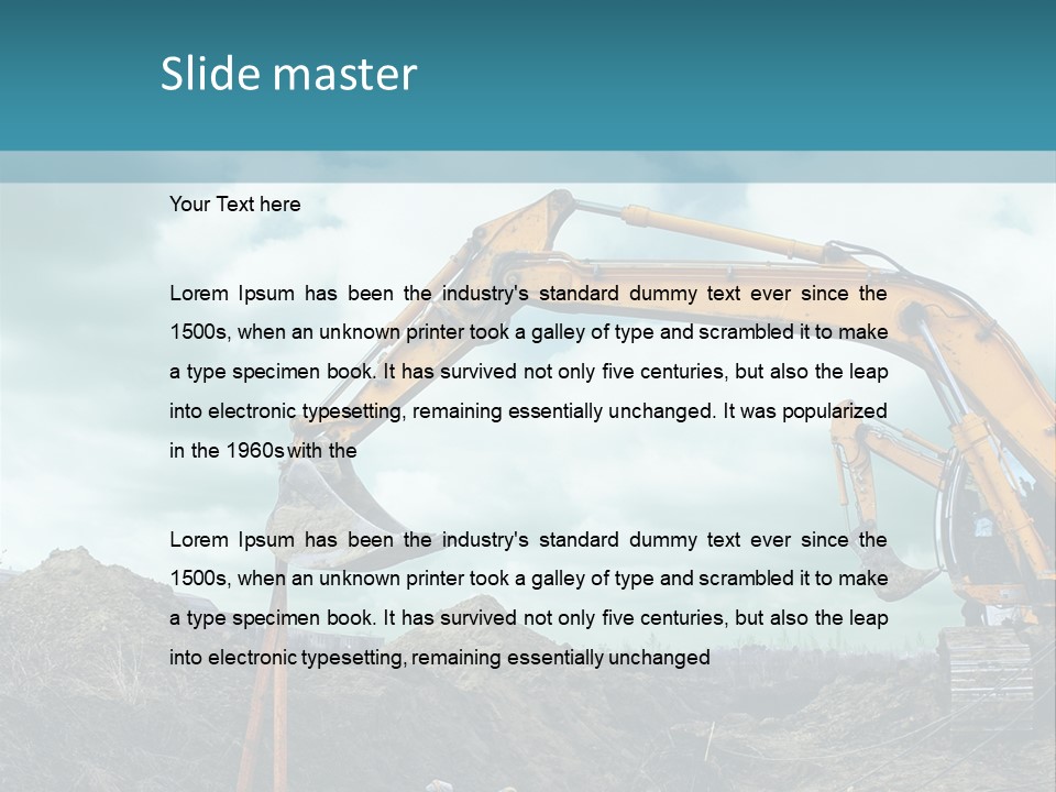 Equipment Construction Heavy PowerPoint Template