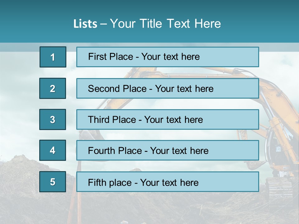 Equipment Construction Heavy PowerPoint Template