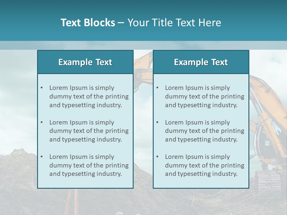 Equipment Construction Heavy PowerPoint Template