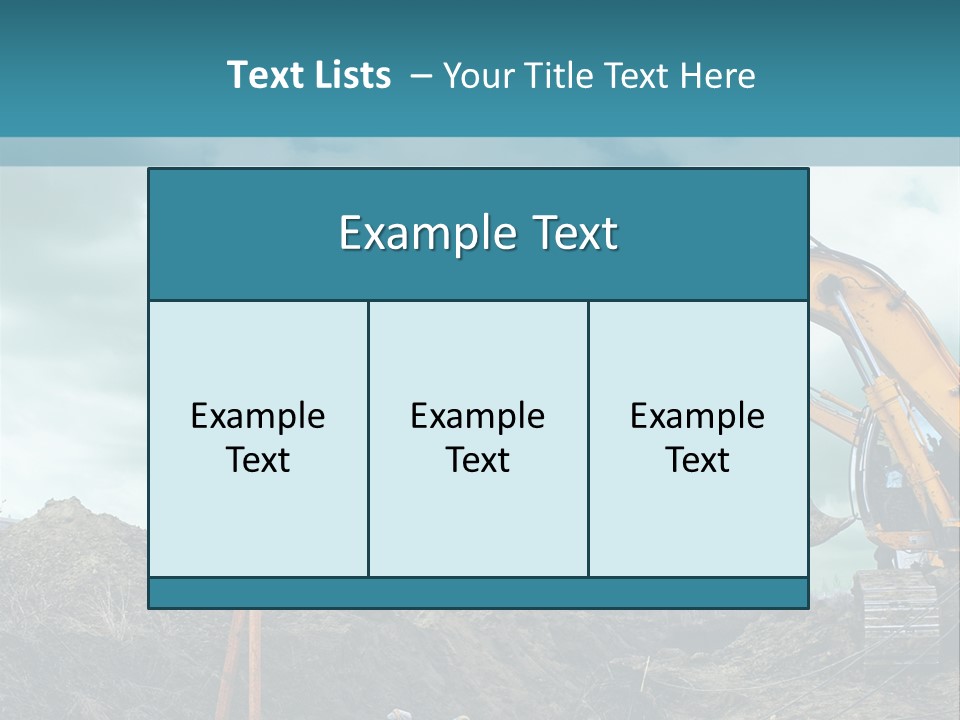 Equipment Construction Heavy PowerPoint Template