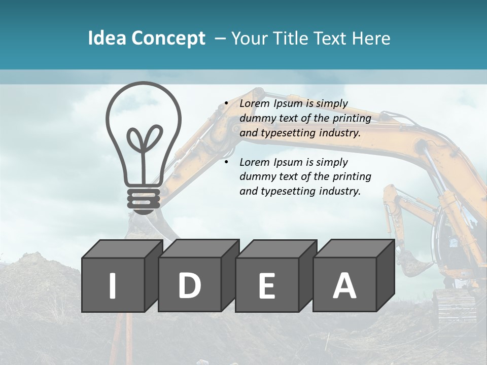 Equipment Construction Heavy PowerPoint Template