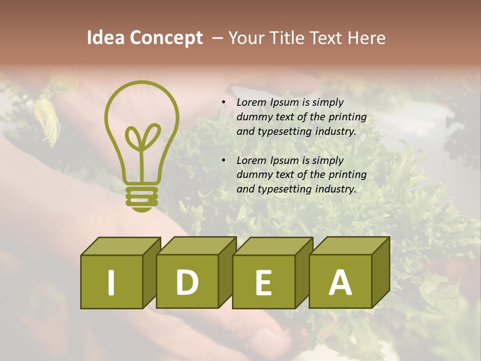 Color Green Plastic PowerPoint Template