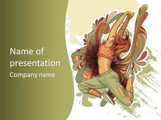 Gymnastics Hiphop Dancer PowerPoint Template