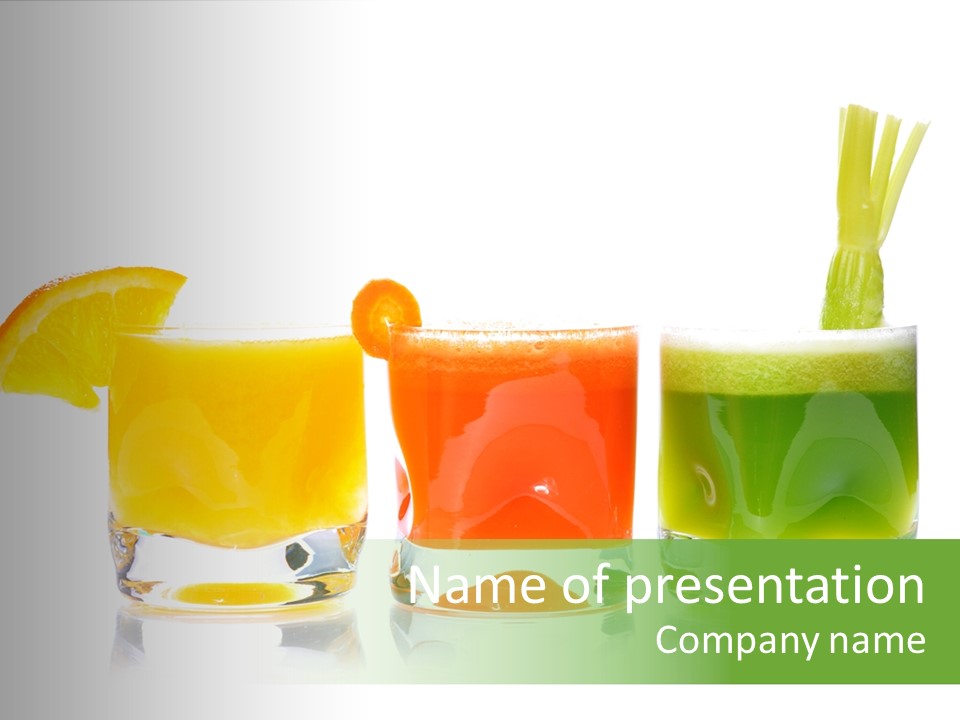 Bubble Dieting Citrus PowerPoint Template