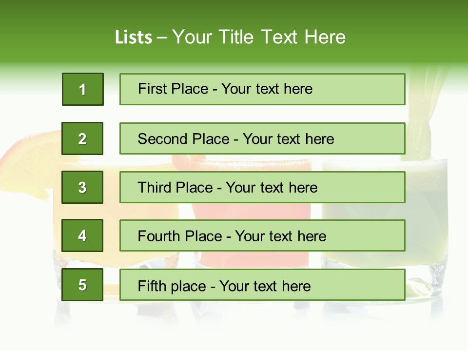 Bubble Dieting Citrus PowerPoint Template