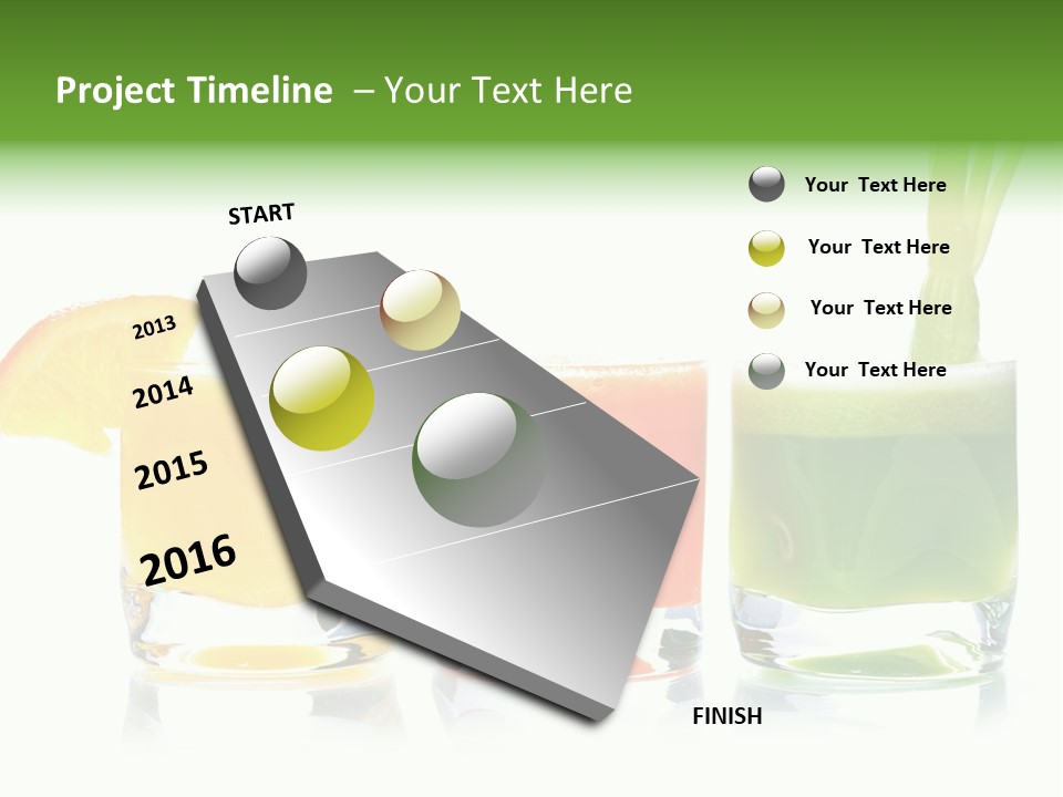 Bubble Dieting Citrus PowerPoint Template