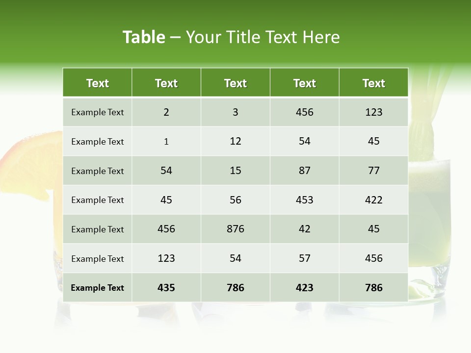 Bubble Dieting Citrus PowerPoint Template