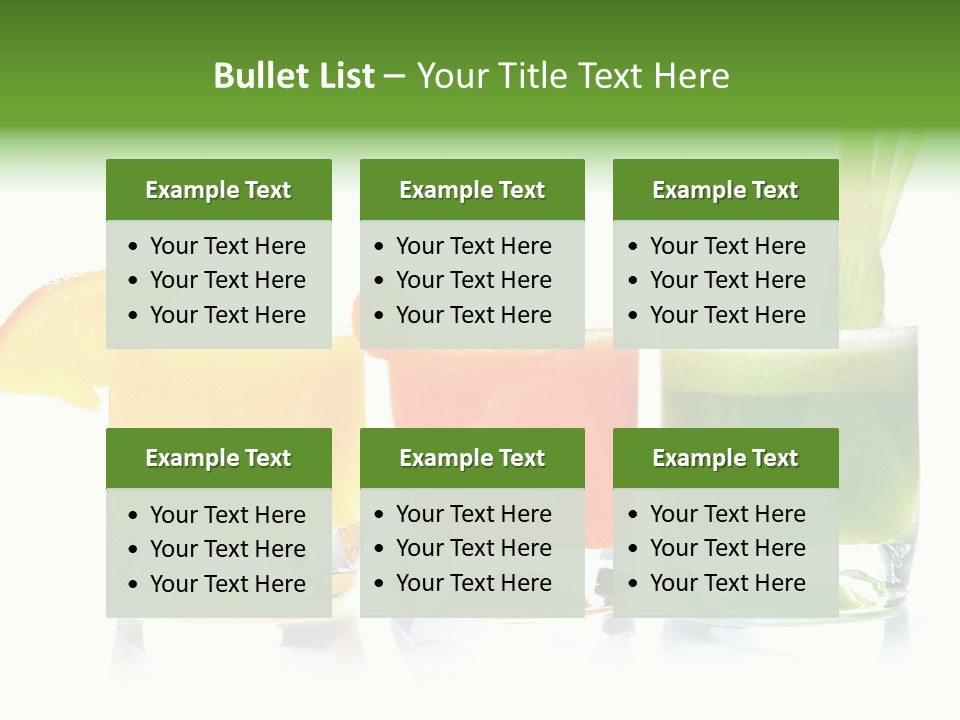 Bubble Dieting Citrus PowerPoint Template