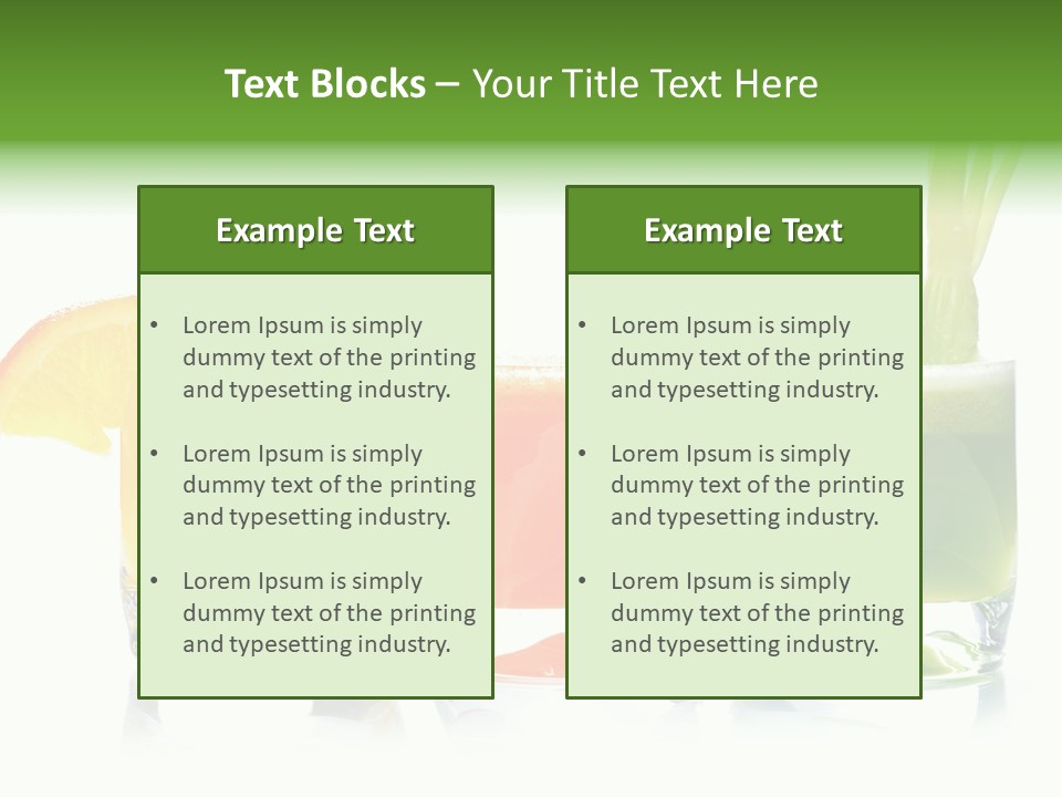 Bubble Dieting Citrus PowerPoint Template