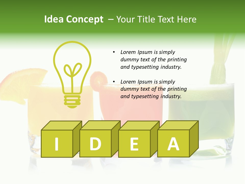 Bubble Dieting Citrus PowerPoint Template
