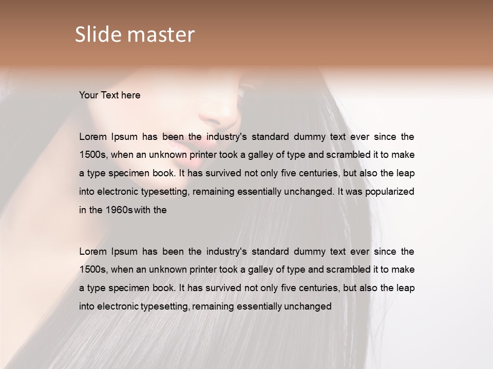 Hairstyle Cosmetic Wellness PowerPoint Template