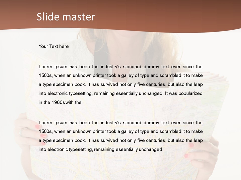 Cowboy Hat Voyage Woman PowerPoint Template