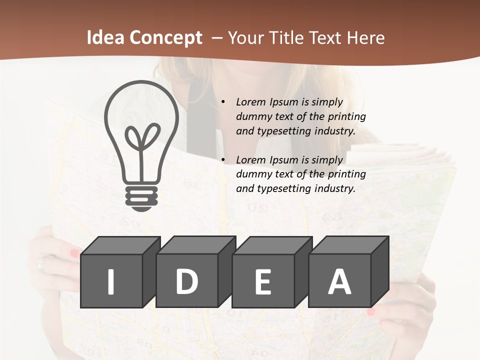 Cowboy Hat Voyage Woman PowerPoint Template