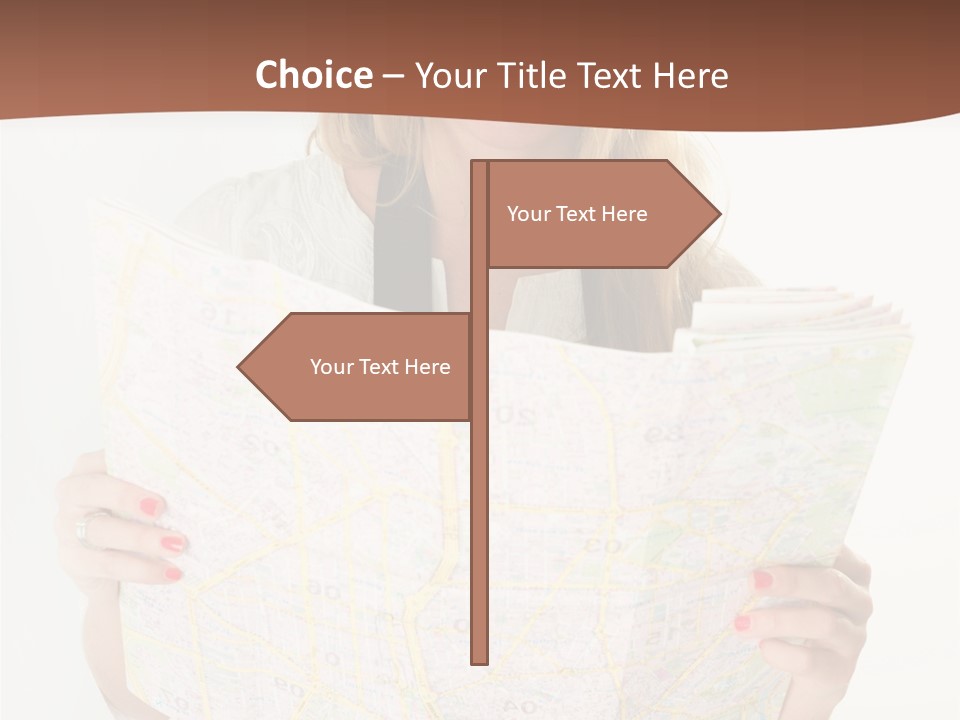 Cowboy Hat Voyage Woman PowerPoint Template