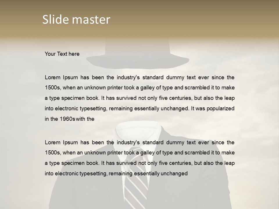 Sky Riddle Face PowerPoint Template