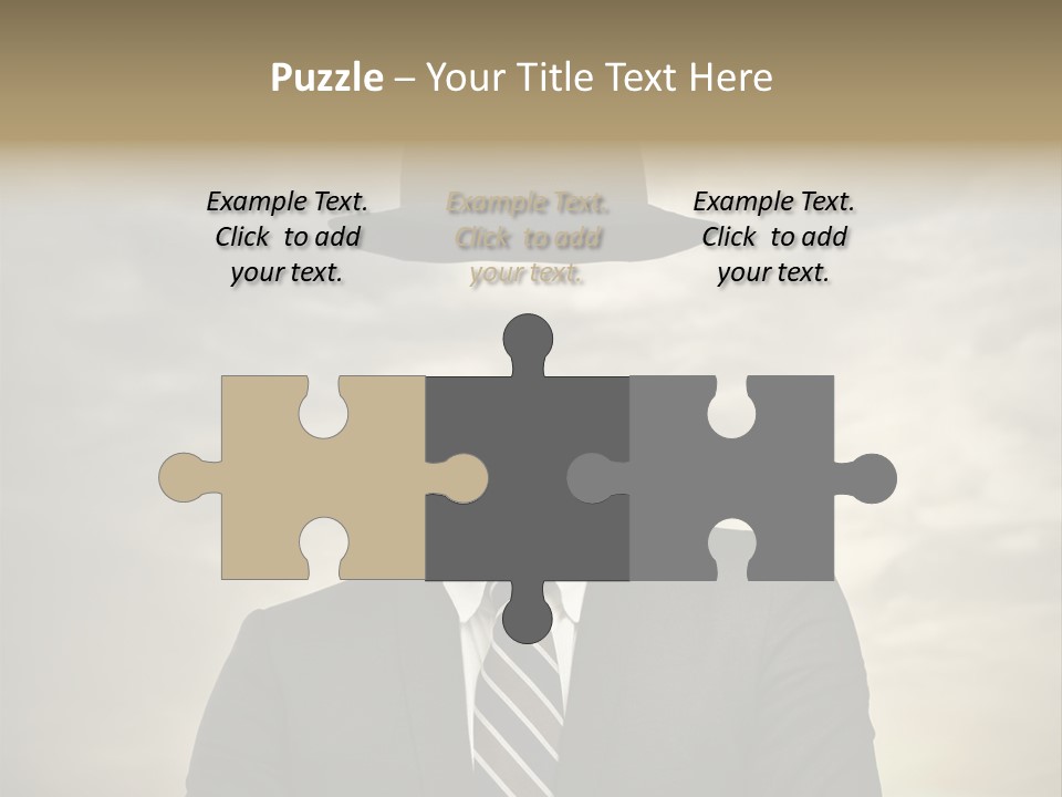 Sky Riddle Face PowerPoint Template