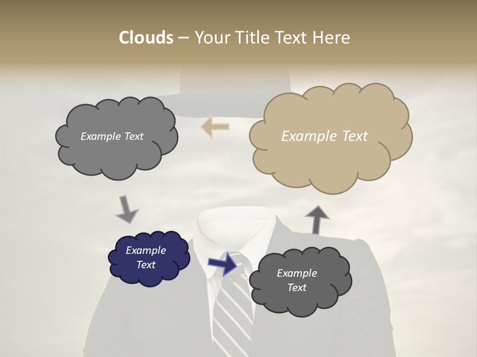 Sky Riddle Face PowerPoint Template