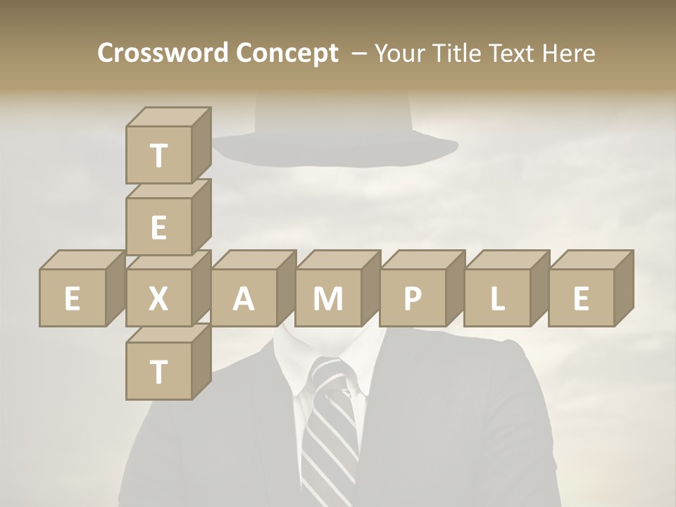 Sky Riddle Face PowerPoint Template