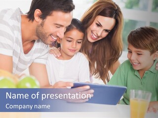 Tablet Computer Home Homey PowerPoint Template