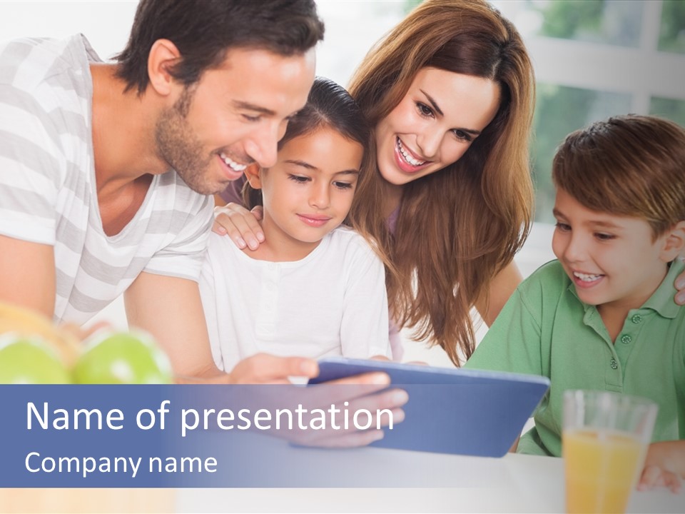 Tablet Computer Home Homey PowerPoint Template