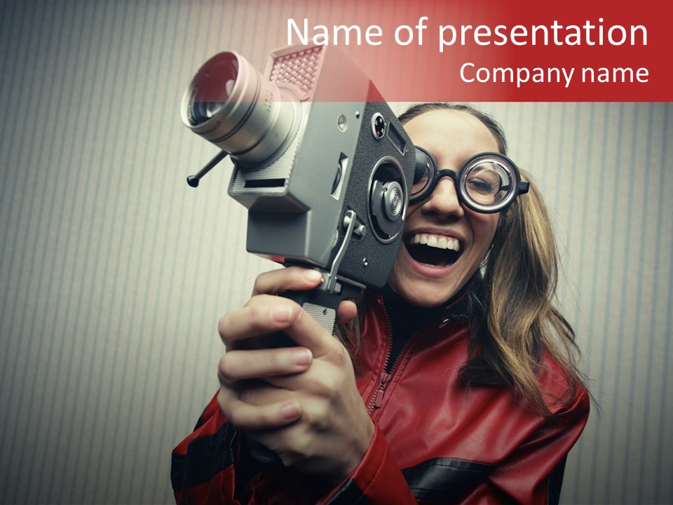 Ignorance Style Home Video Camera PowerPoint Template