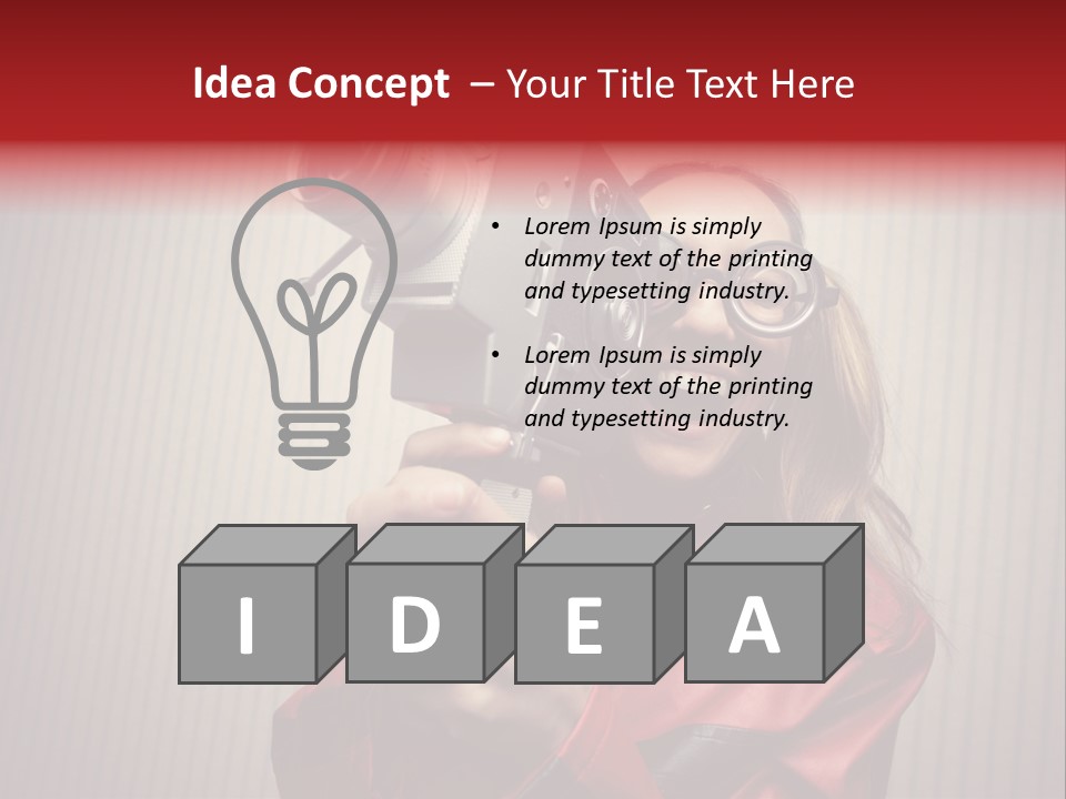 Ignorance Style Home Video Camera PowerPoint Template