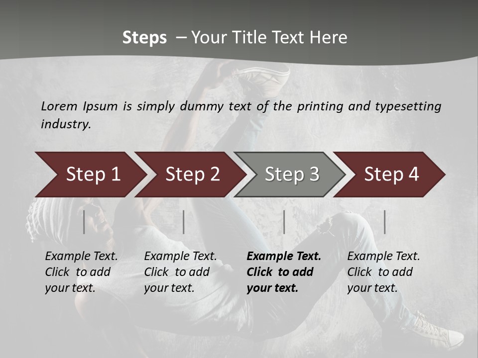 Strength Aerobics Dancer PowerPoint Template
