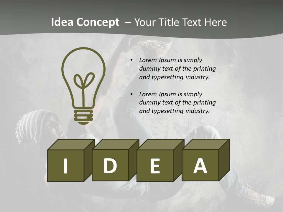 Strength Aerobics Dancer PowerPoint Template