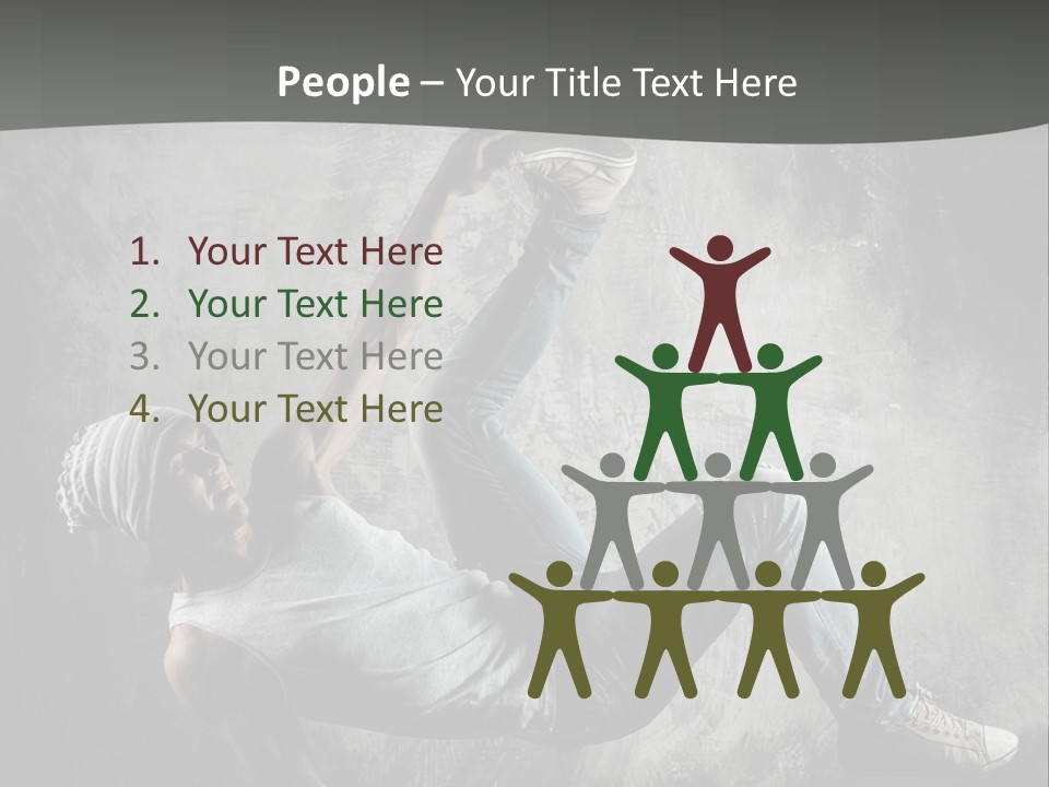 Strength Aerobics Dancer PowerPoint Template