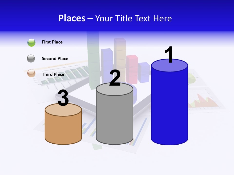 A Tablet With A Colorful Diagram On Top Of It PowerPoint Template