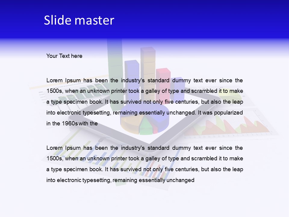 A Tablet With A Colorful Diagram On Top Of It PowerPoint Template