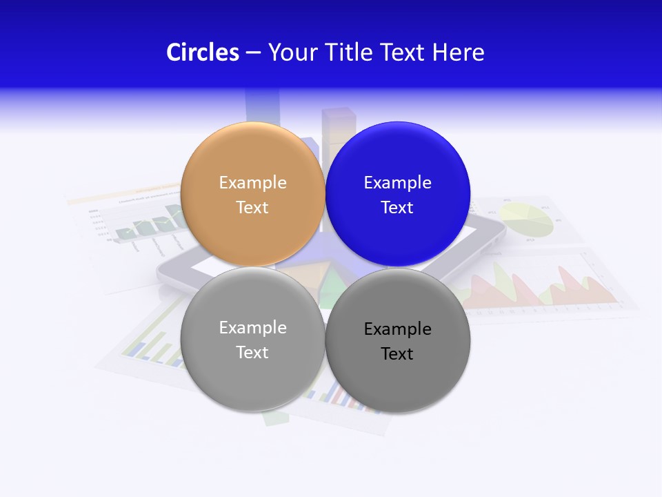 A Tablet With A Colorful Diagram On Top Of It PowerPoint Template