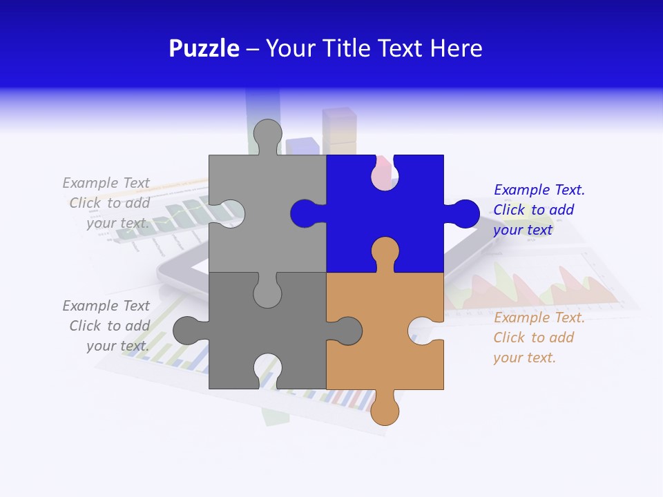 A Tablet With A Colorful Diagram On Top Of It PowerPoint Template