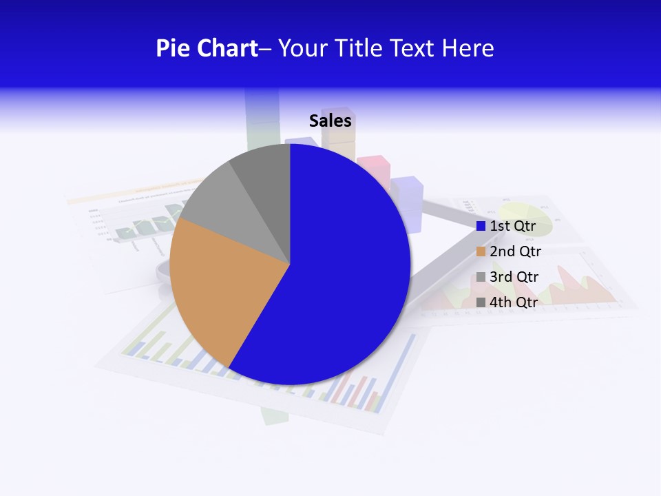 A Tablet With A Colorful Diagram On Top Of It PowerPoint Template