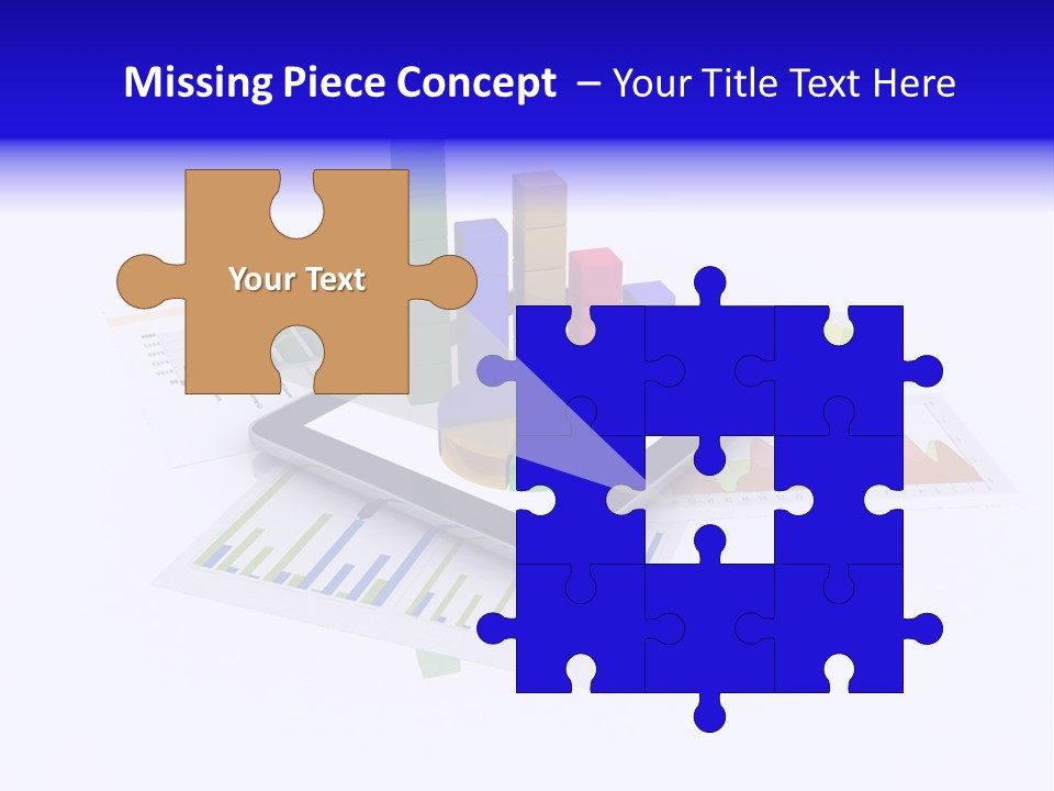 A Tablet With A Colorful Diagram On Top Of It PowerPoint Template